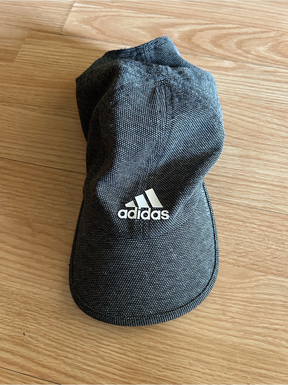 adidas Black Gray Climalite Textured Fabric Cap